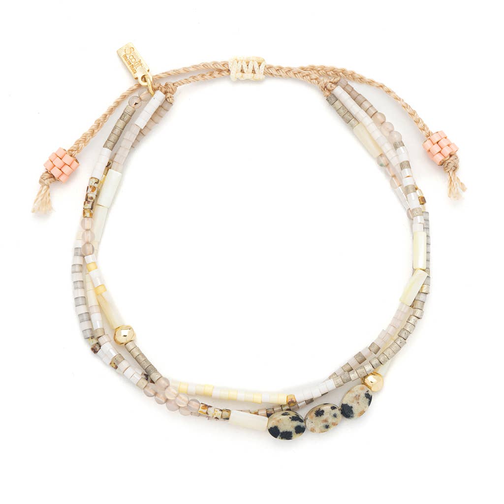 Stacking Bracelet - Joy/Dalmatian Jasper/Gold