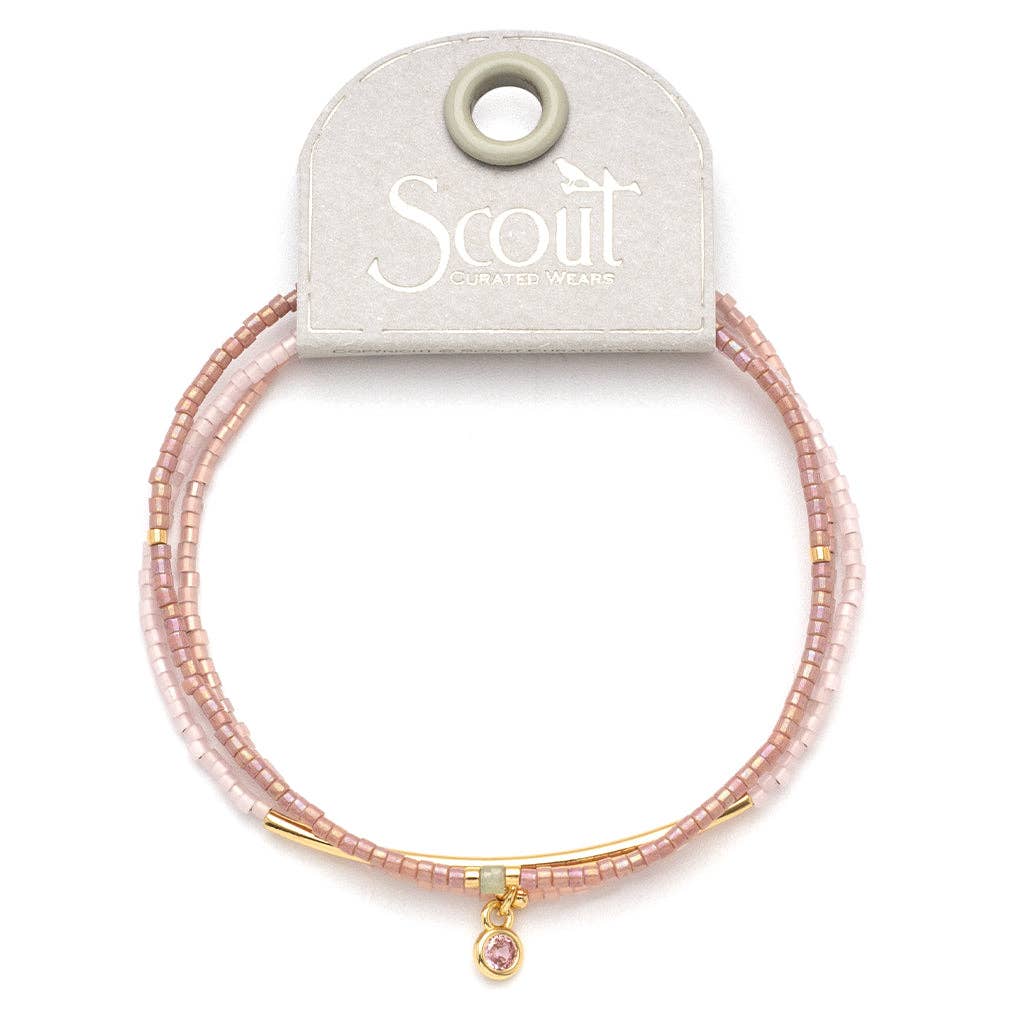 Miyuki Bracelet Trio - Blush/Gold