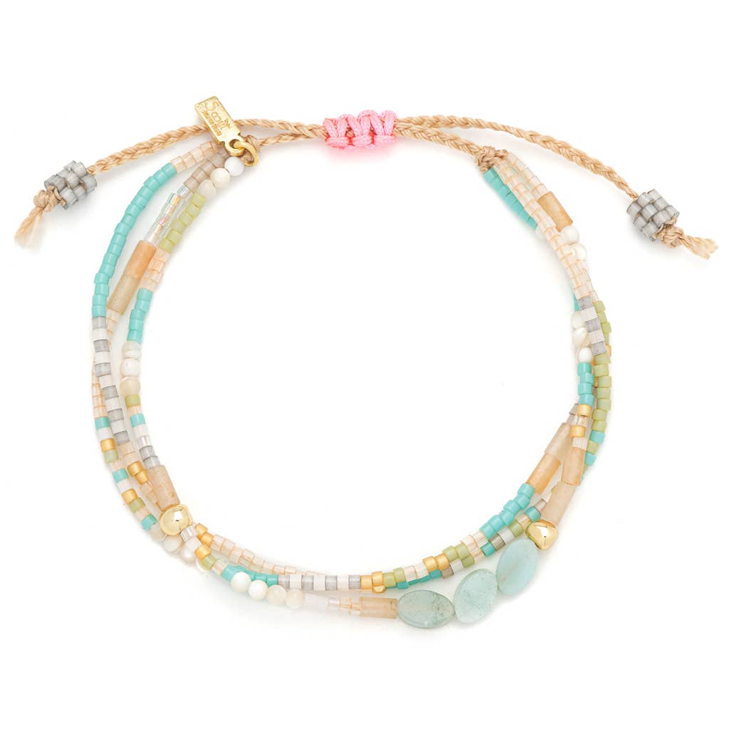 Stacking Bracelet - Courage/Amazonite/Gold