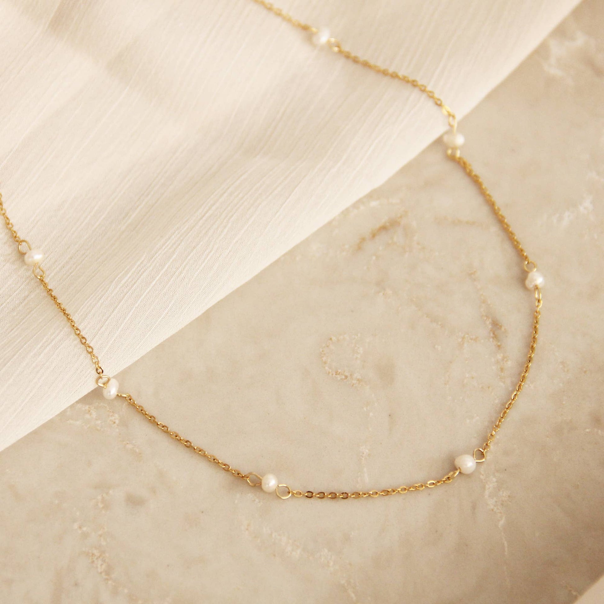 Pearl by the Yard Necklace: SILVER