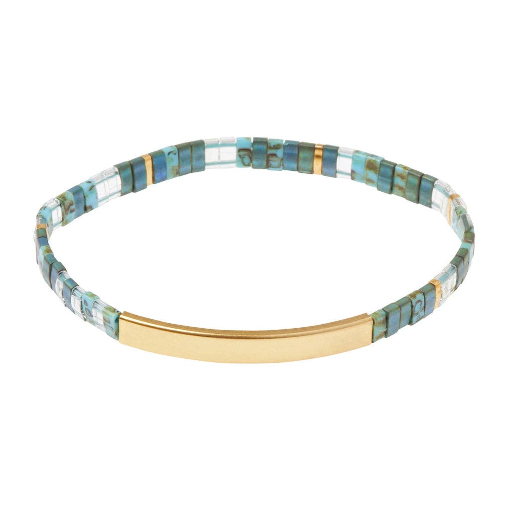 Miyuki Bracelet | Joy & Kindness - Marine/Gold