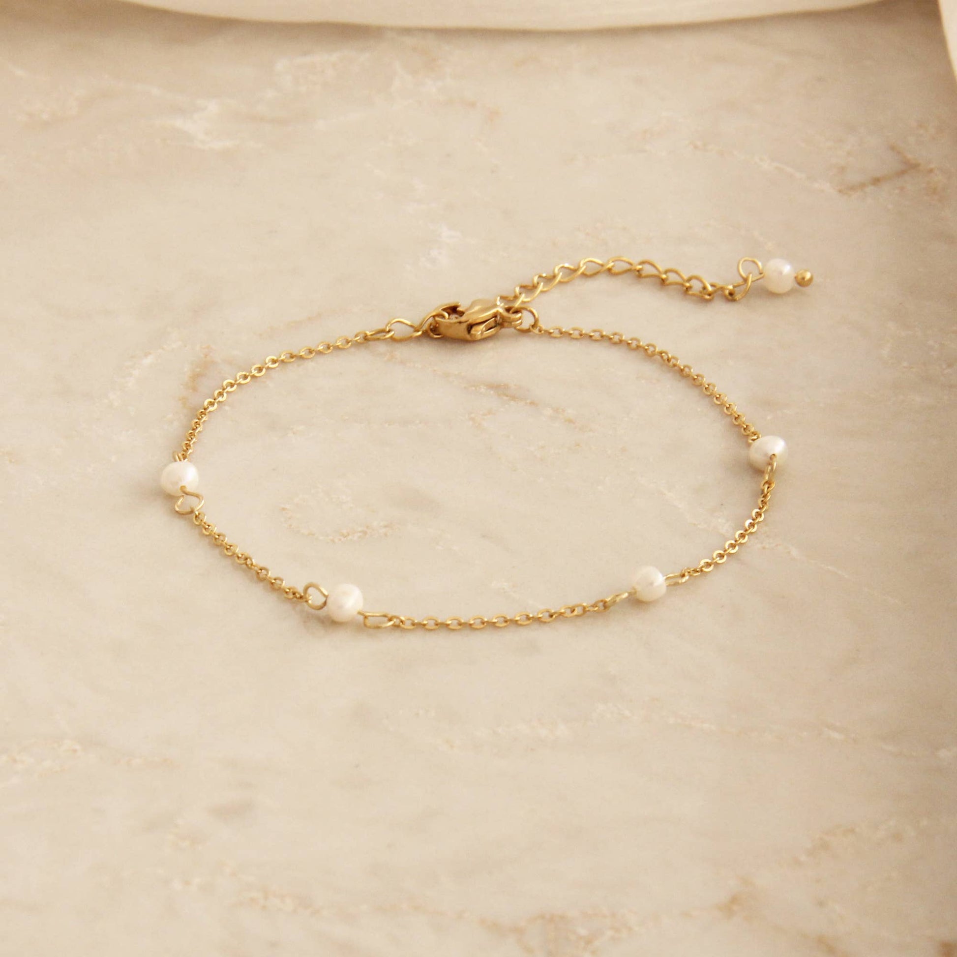 Pearl by the Yard Bracelet: Gold