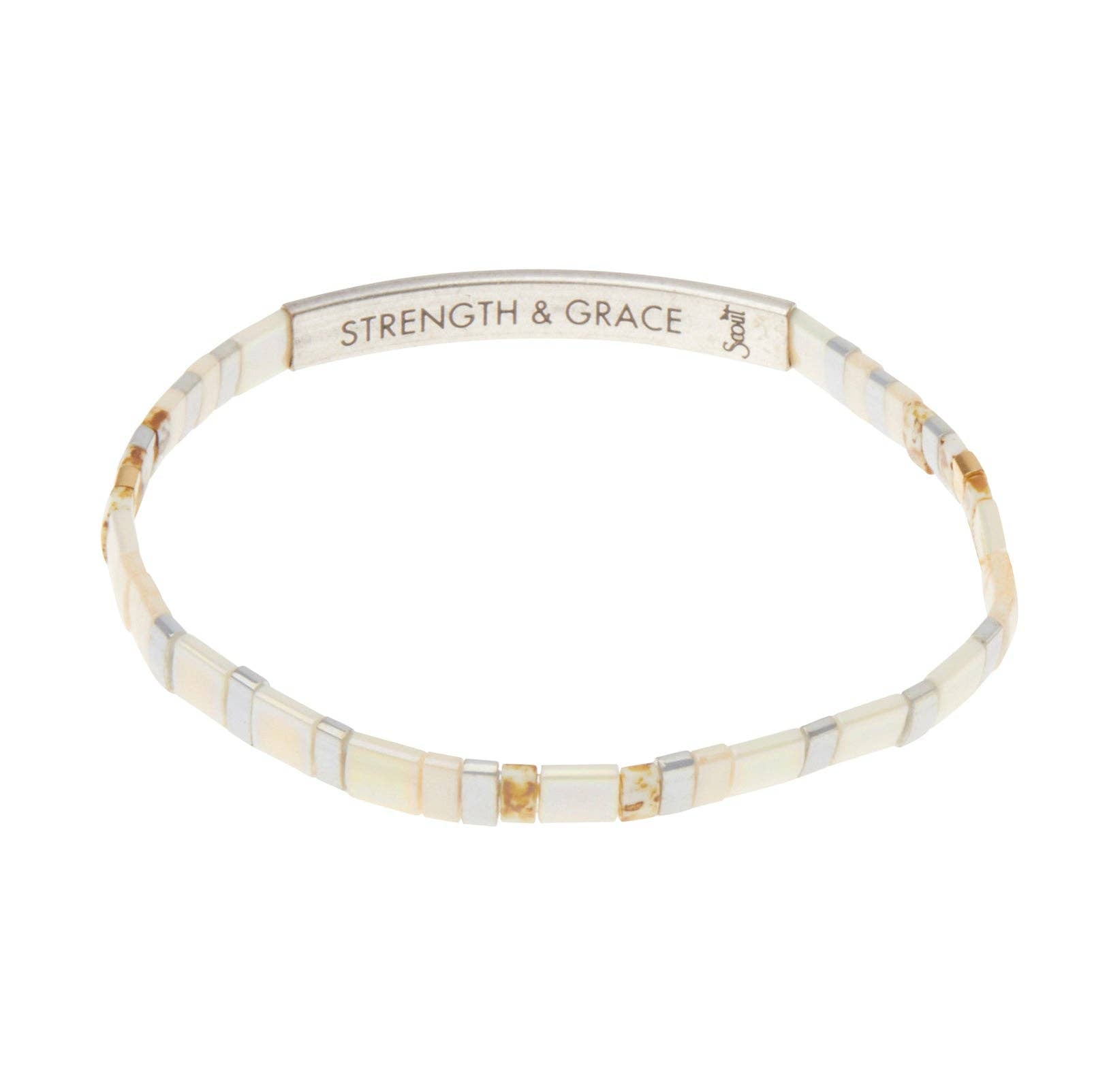 Miyuki Bracelet | Strength & Grace - Ivory/Silver