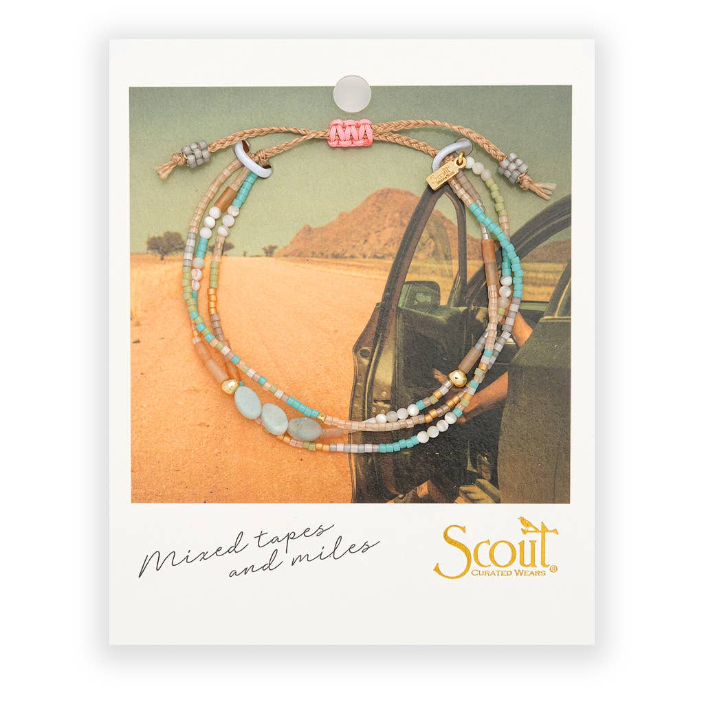 Stacking Bracelet - Courage/Amazonite/Gold