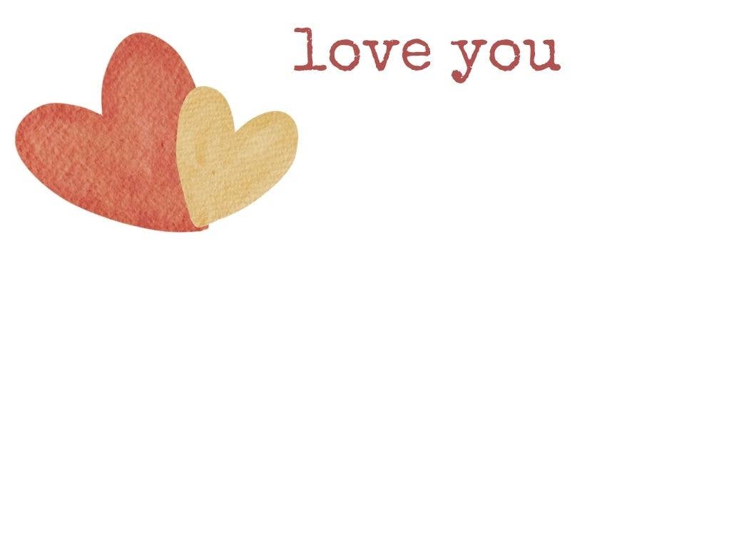 Handwritten Note- LOVE YOU Mini Card