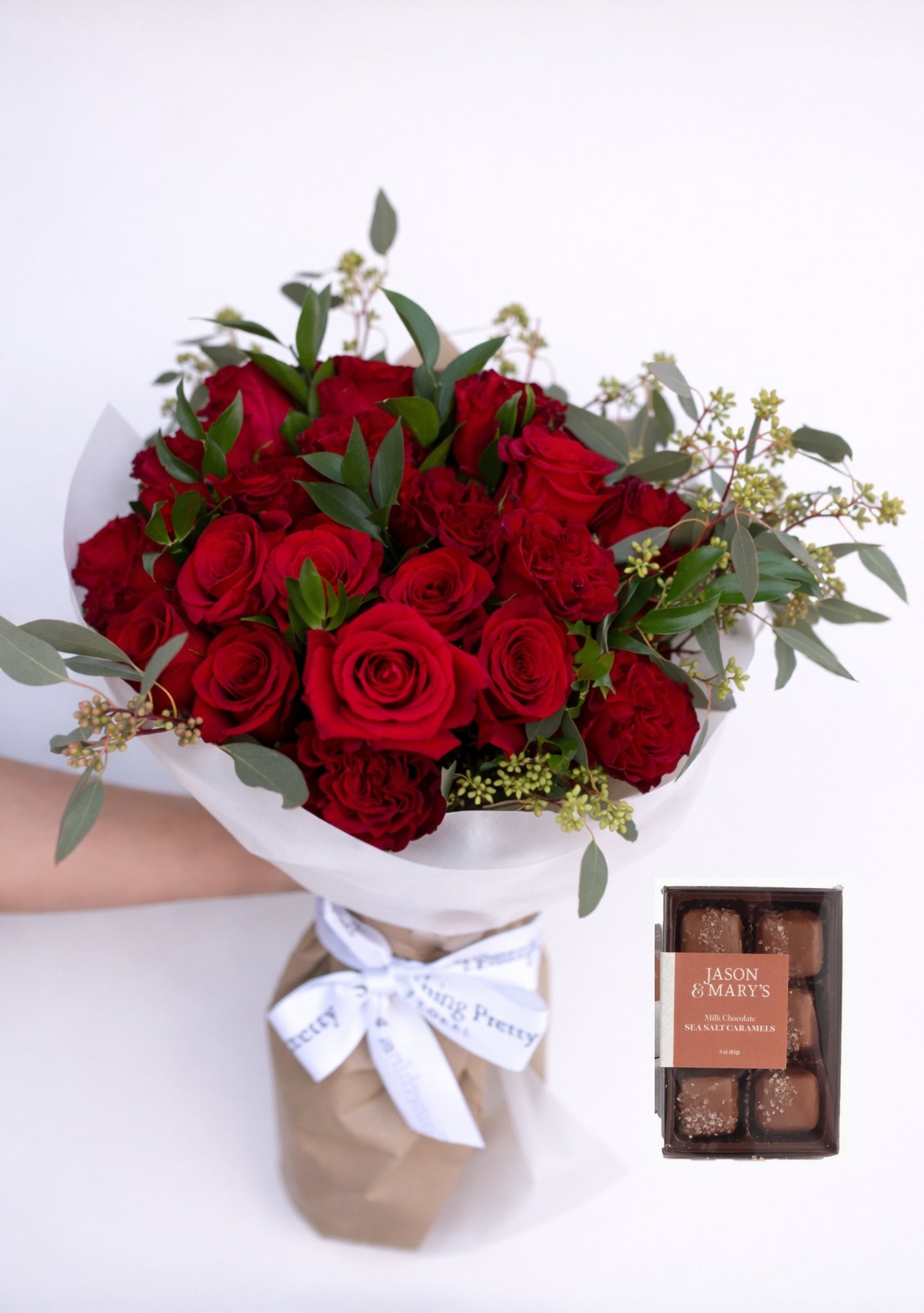 2 Dozen Rose Bundle & Chocolate