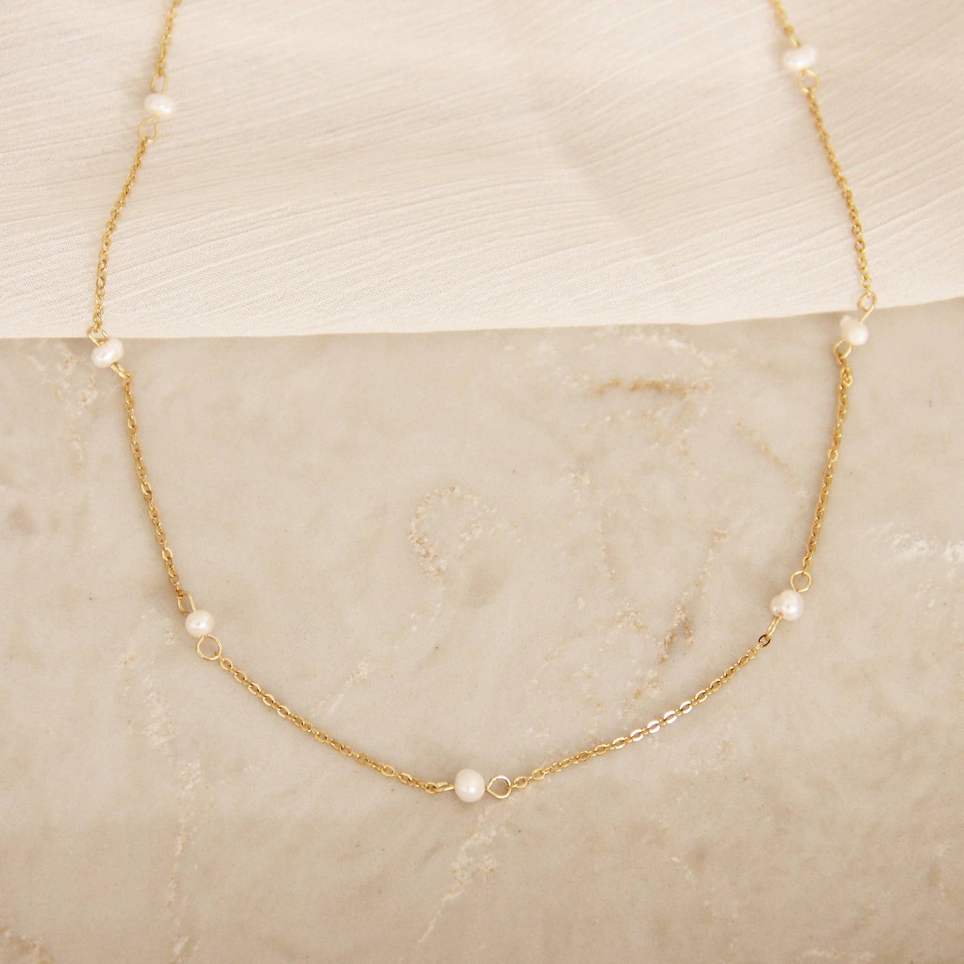 Pearl by the Yard Necklace: SILVER