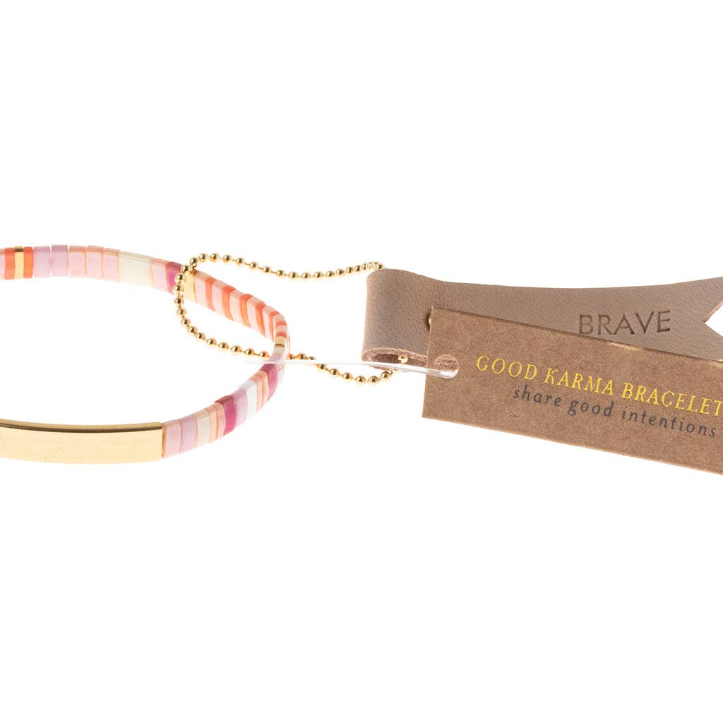Miyuki Bracelet | Brave - Pink /Gold