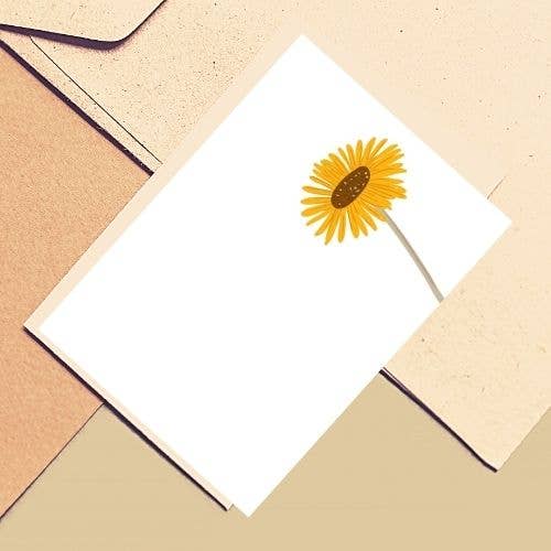 Handwritten Note- SUNFLOWER Mini Card