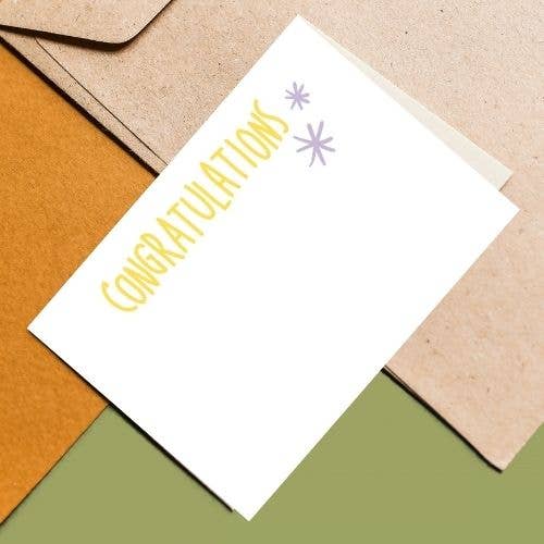 Handwritten Note- CONGRATULATIONS Mini Card
