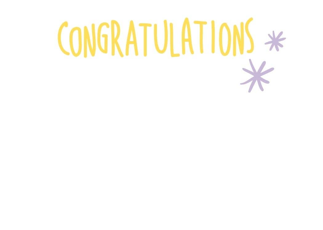Handwritten Note- CONGRATULATIONS Mini Card