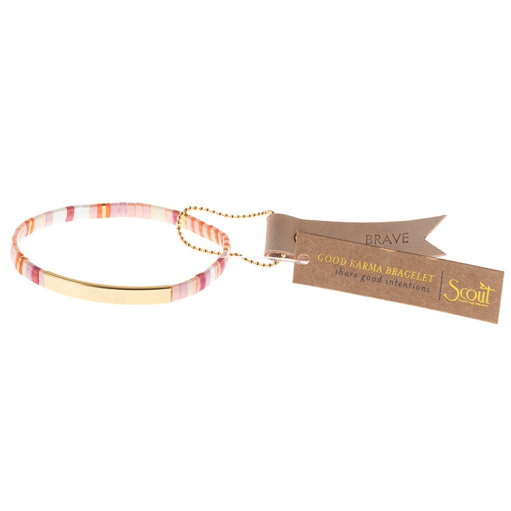 Miyuki Bracelet | Brave - Pink /Gold