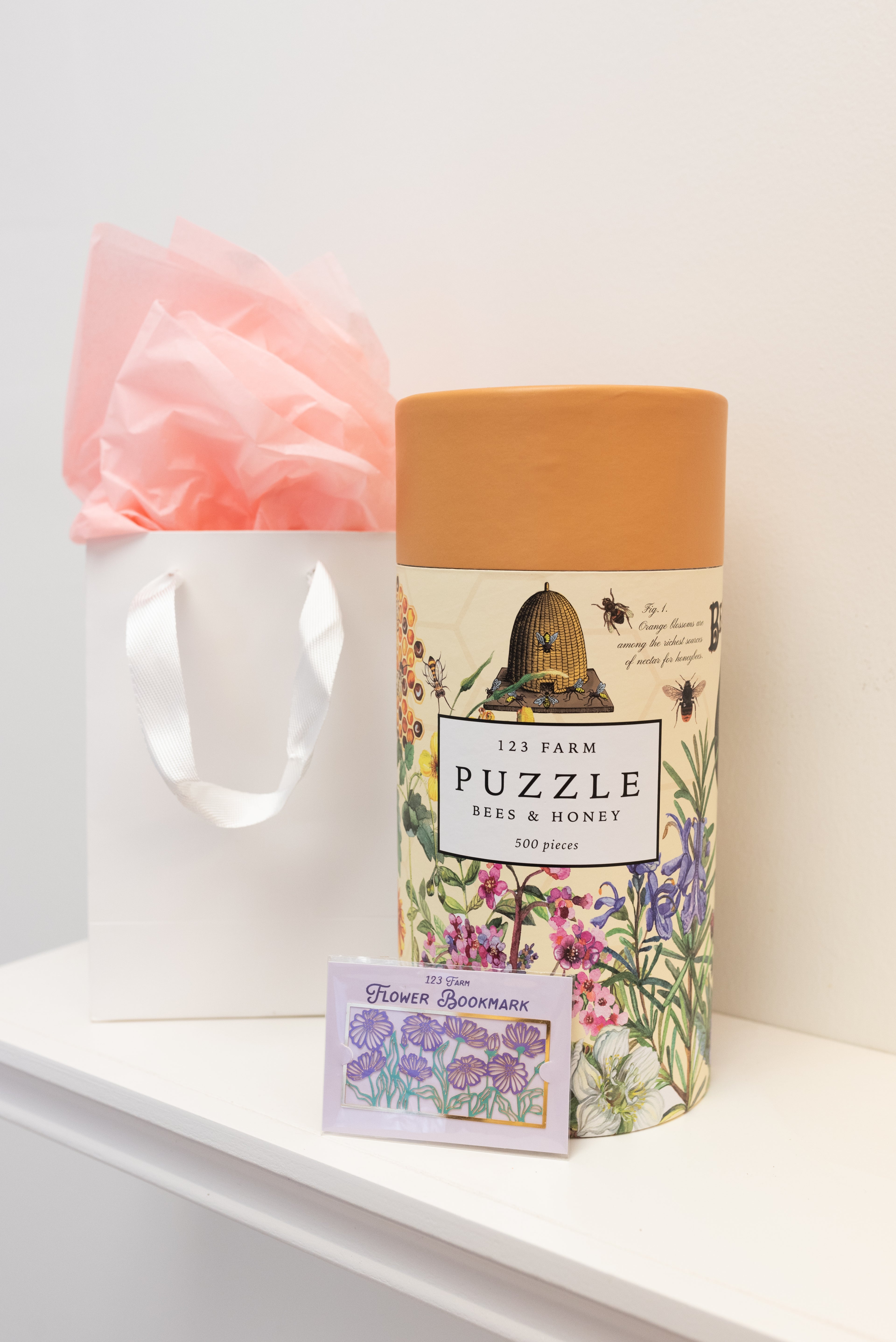 Puzzle & Floral Bookmark Gift